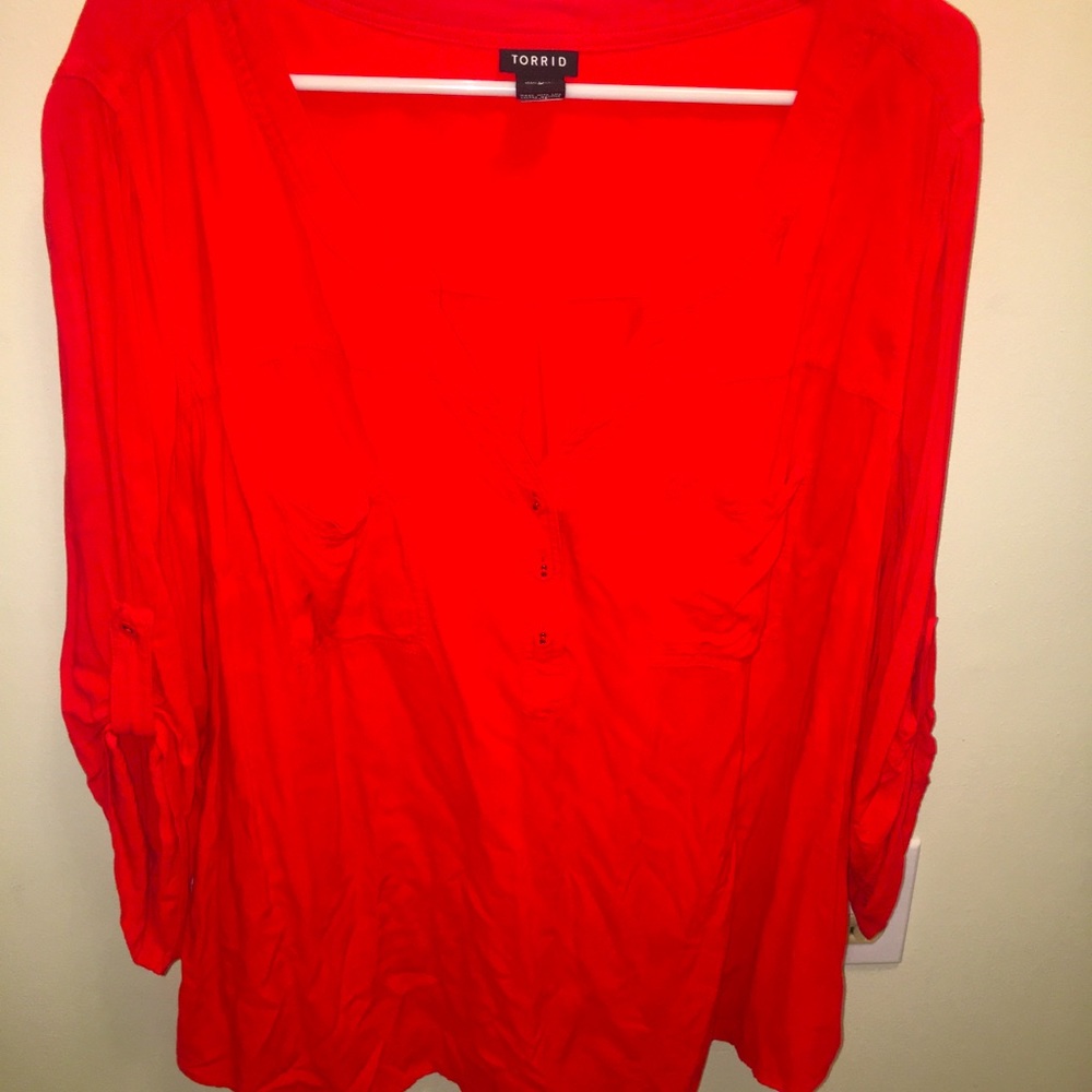 Red Torrid lightweight blouse